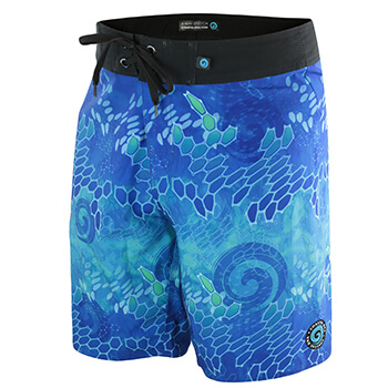 swim trunks styled with ghost-mannequin-for a KeyWest, florida store