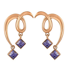 Rose Gold Gemstone Earrings