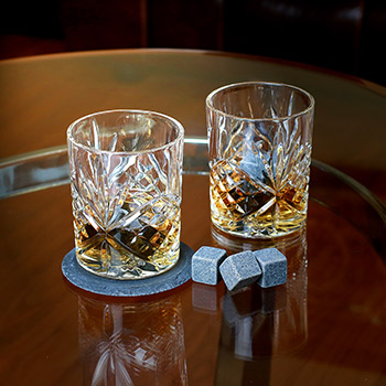 Whiskey Stones in Glass